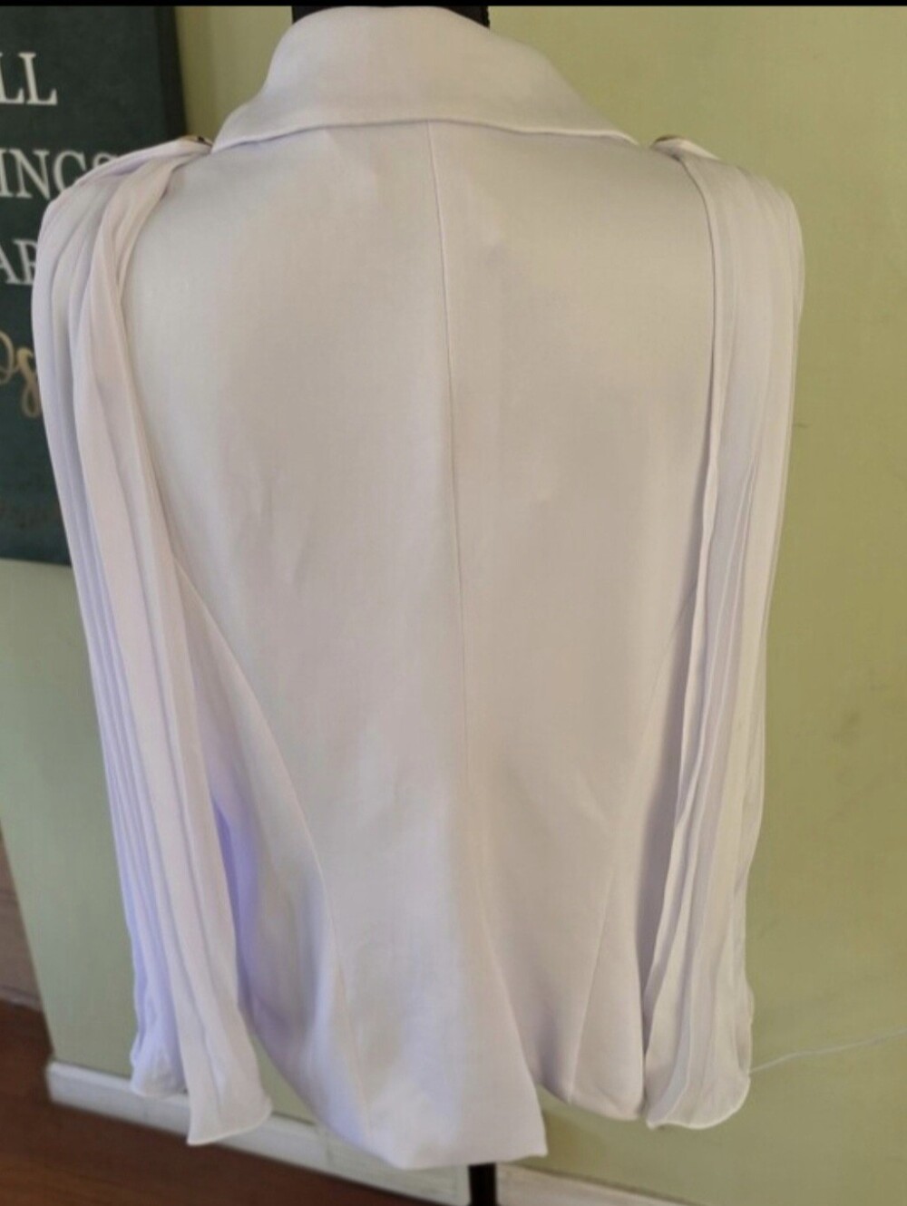 Ashley Stewart White Pleated Cape Pantsuit Size 16 NWT - Picture 4 of 9
